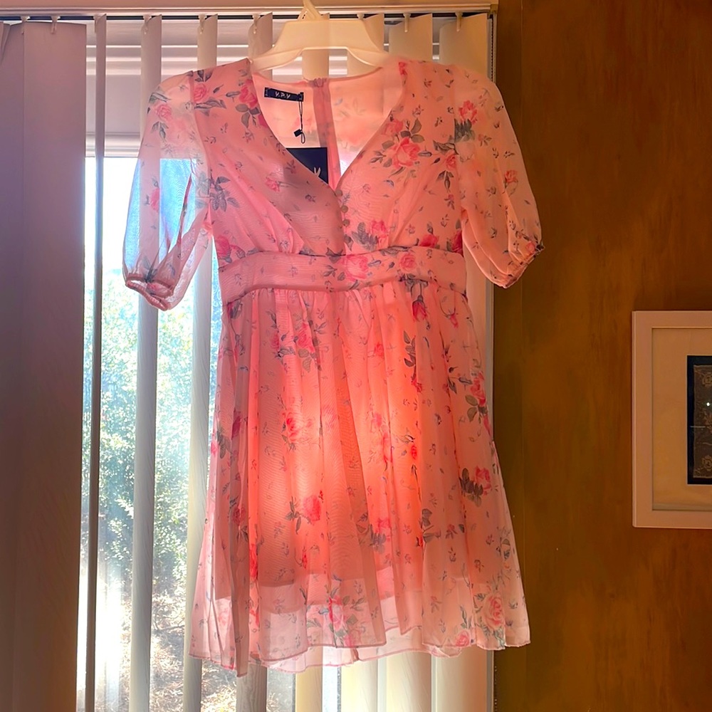 floral cottage core mini dress